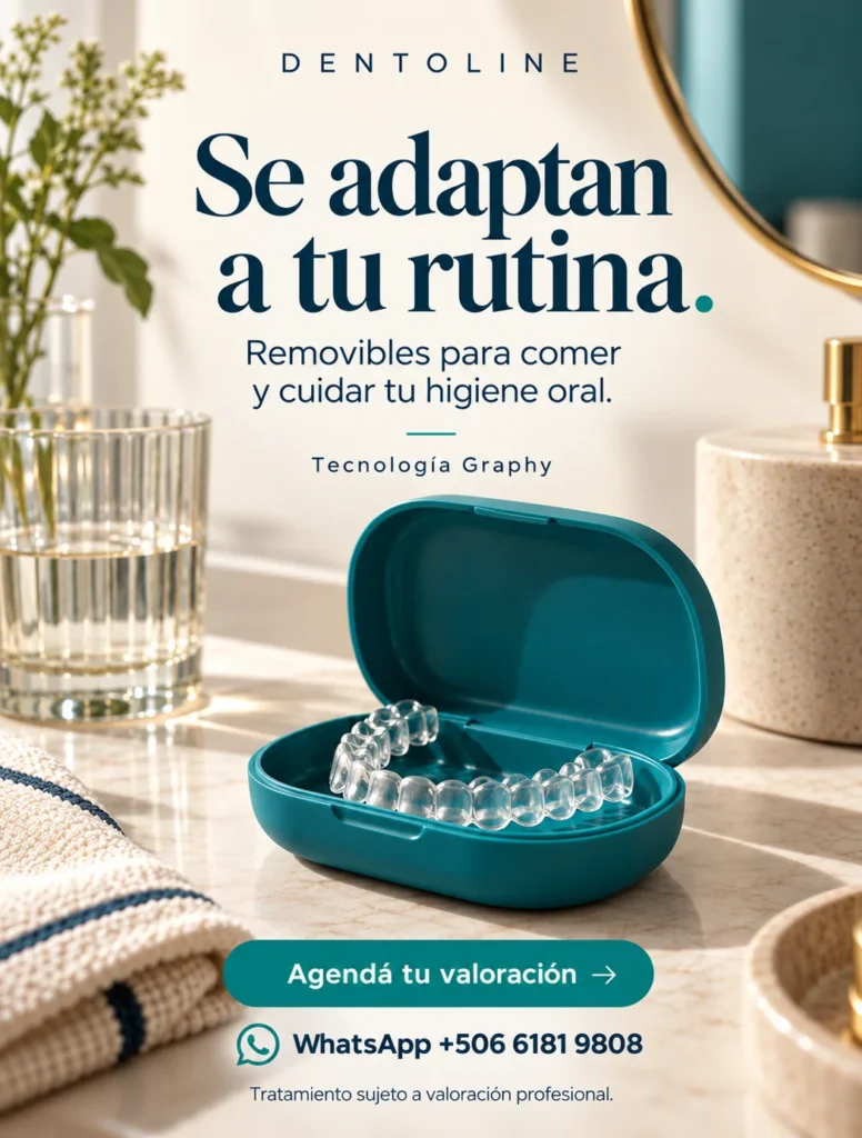 Campaña Dentoline sobre alineadores y rutina; imagen ilustrativa